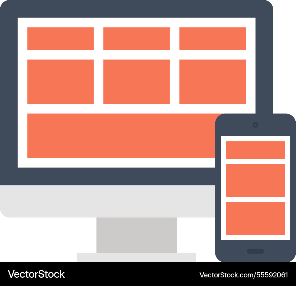 Responsive design Responsive design vector image