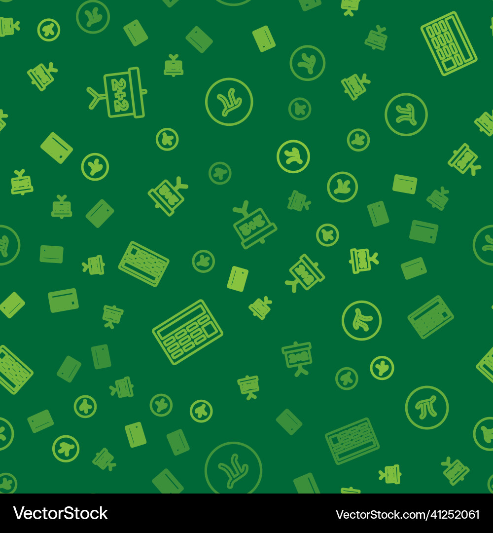 Set line chalkboard calculator and pi symbol Set line chalkboard calculator and pi symbol vector image