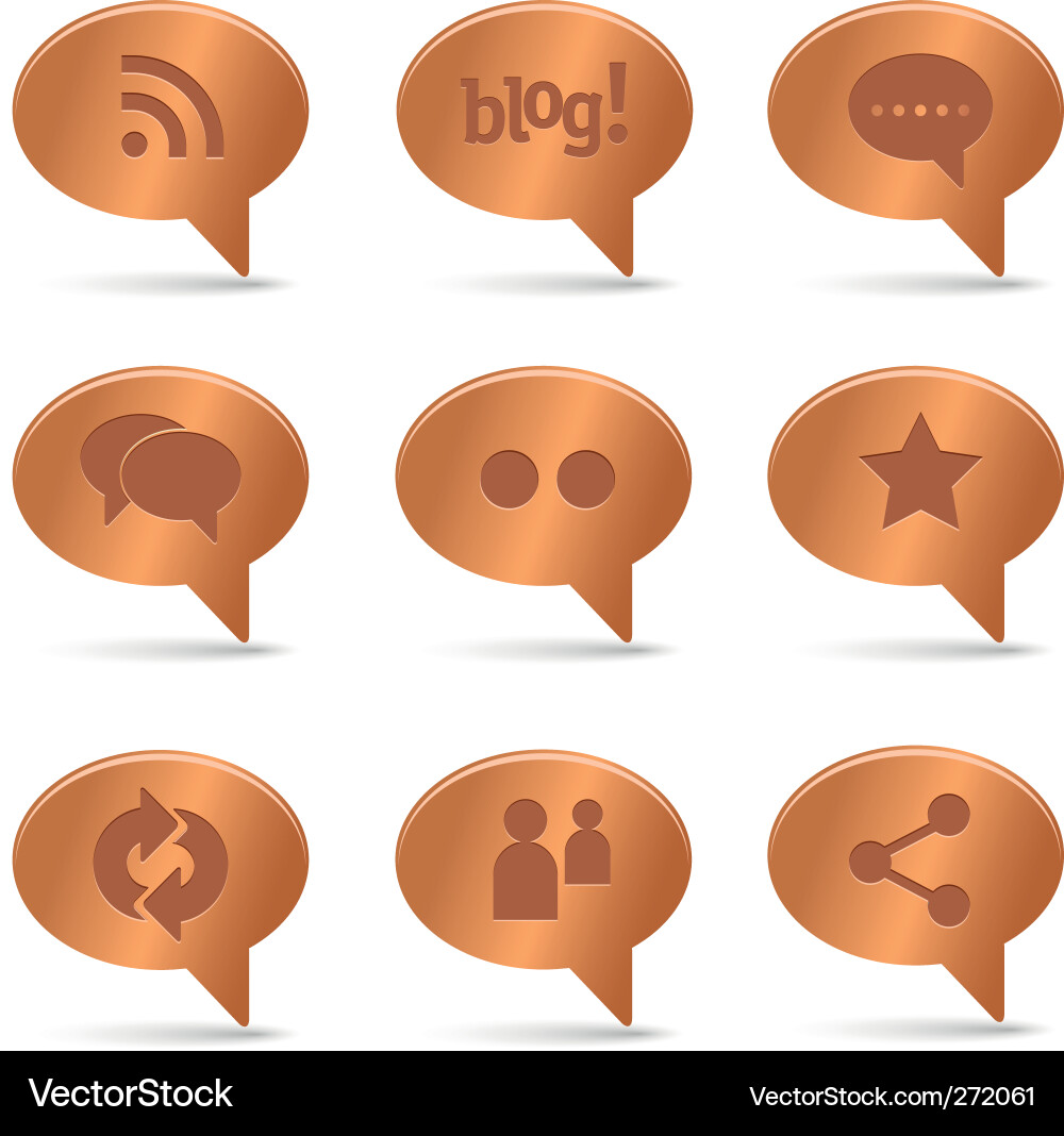 Social icons Vector Image