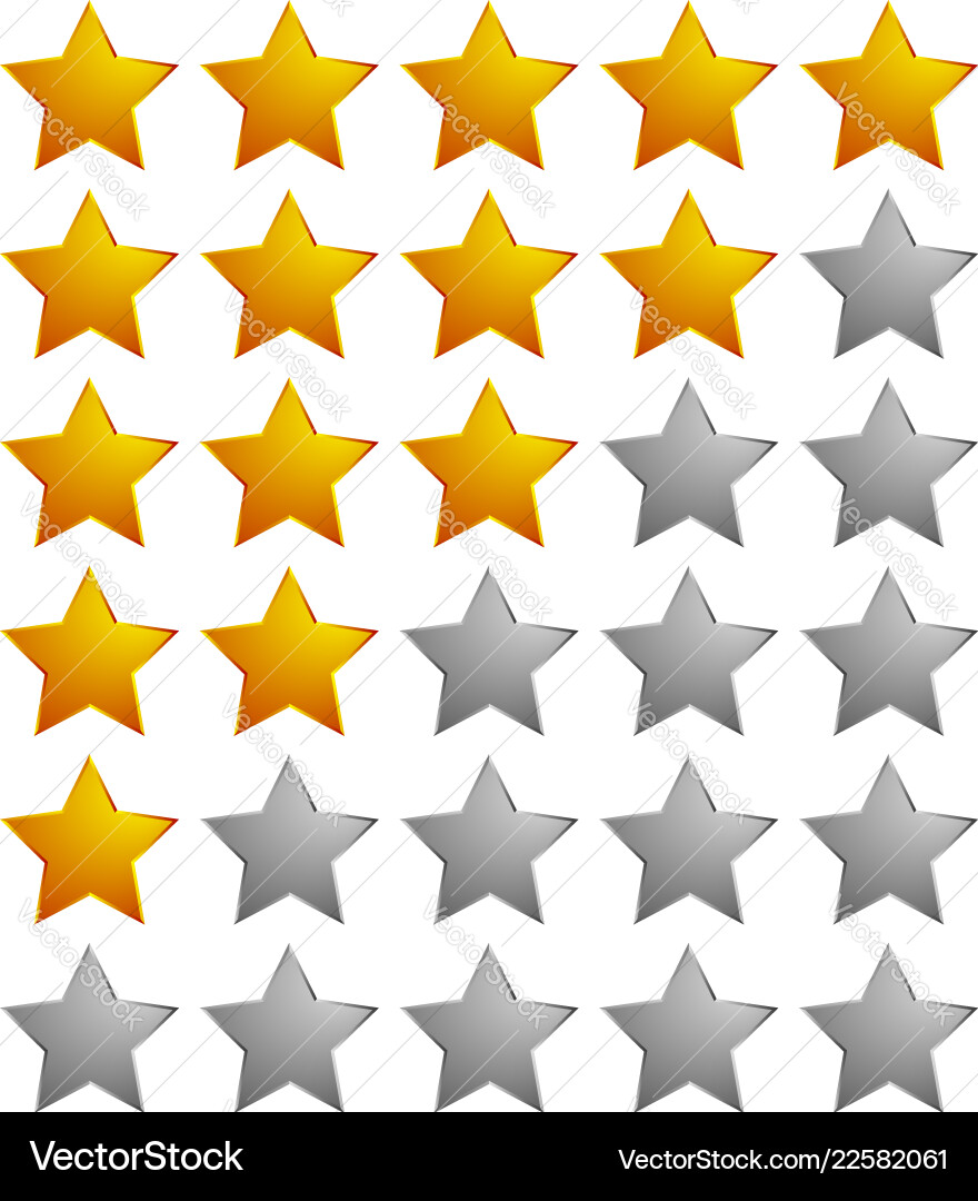 Star rating system icon colorful design vector image