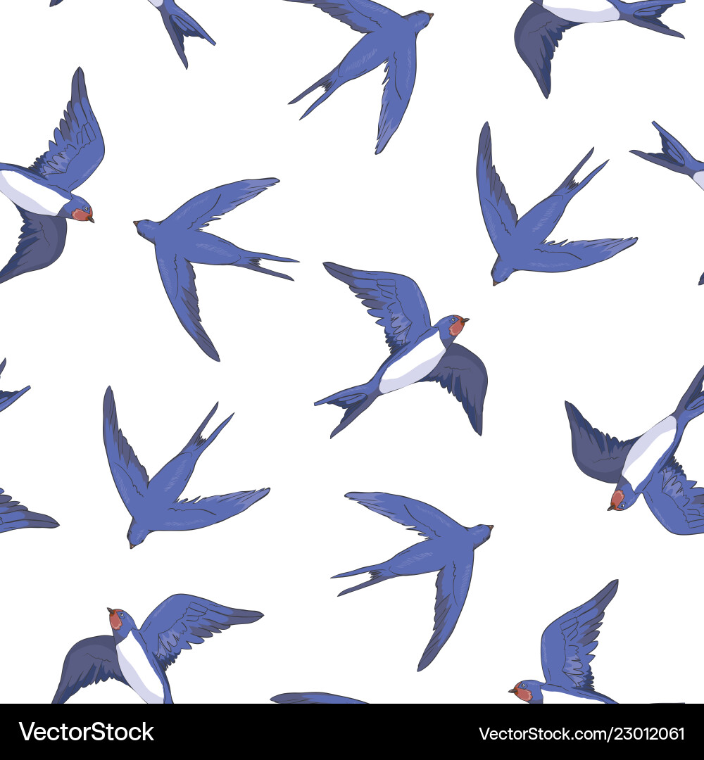 Swallow bird pattern Swallow bird pattern vector image