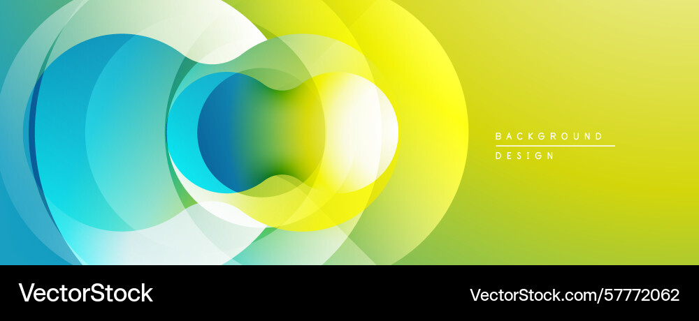 Abstract gradient circles overlap bright Abstract gradient circles overlap bright vector image