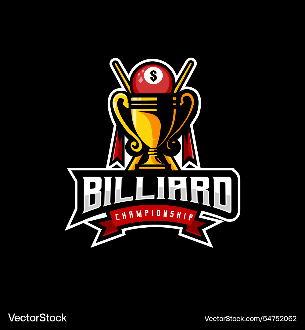 Billiard championship Billiard championship vector image