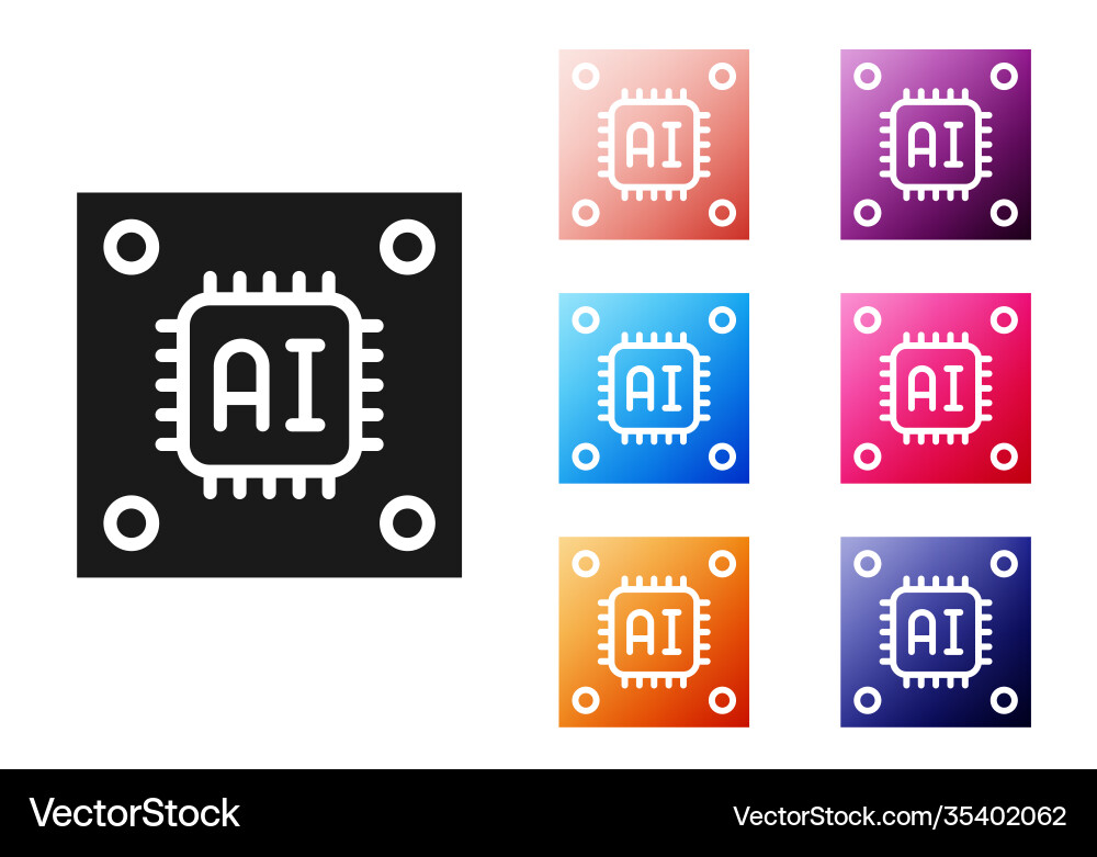 Black computer processor with microcircuits cpu Black computer processor with microcircuits cpu vector image