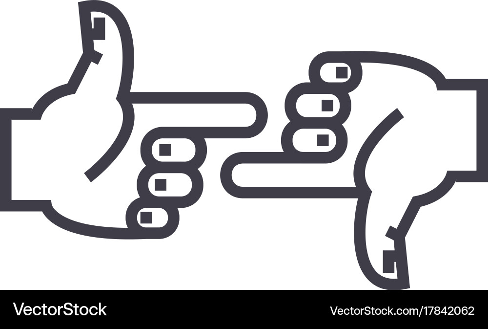 Blame Gesture Line Icon vector image