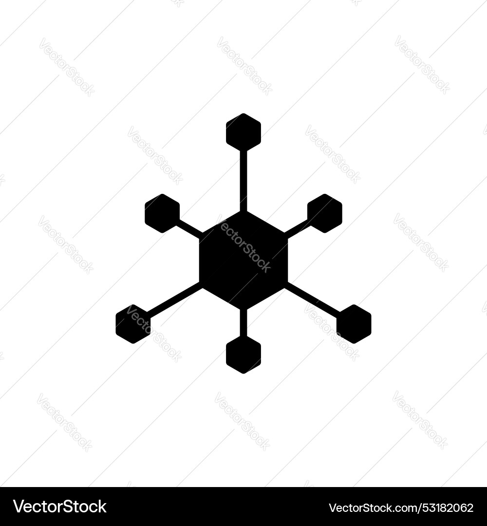 Chart connected icon set distribute network Chart connected icon set distribute network vector image