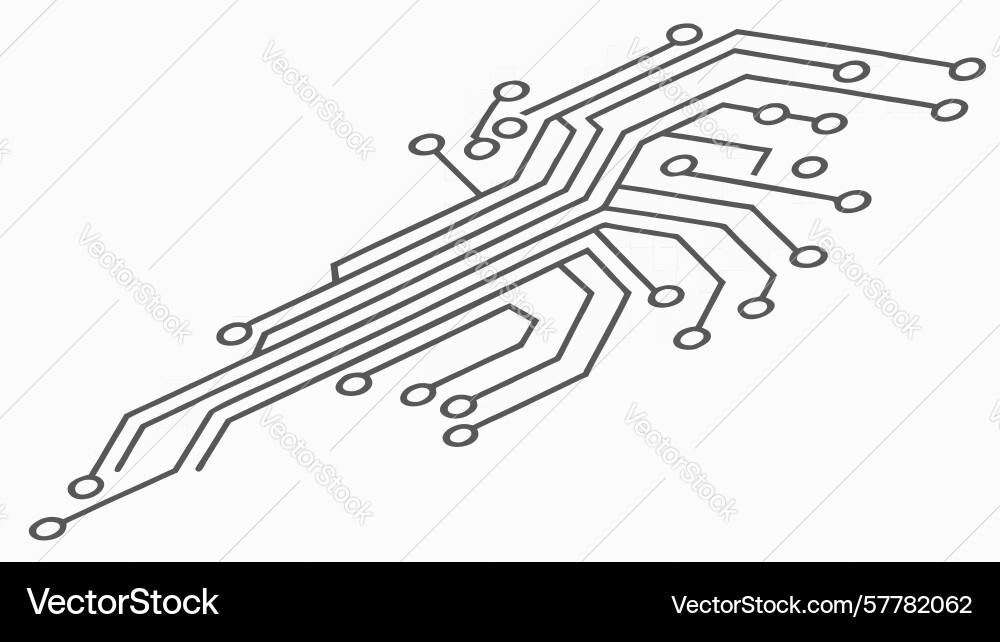 Circuit board pattern detail core of modern vector image