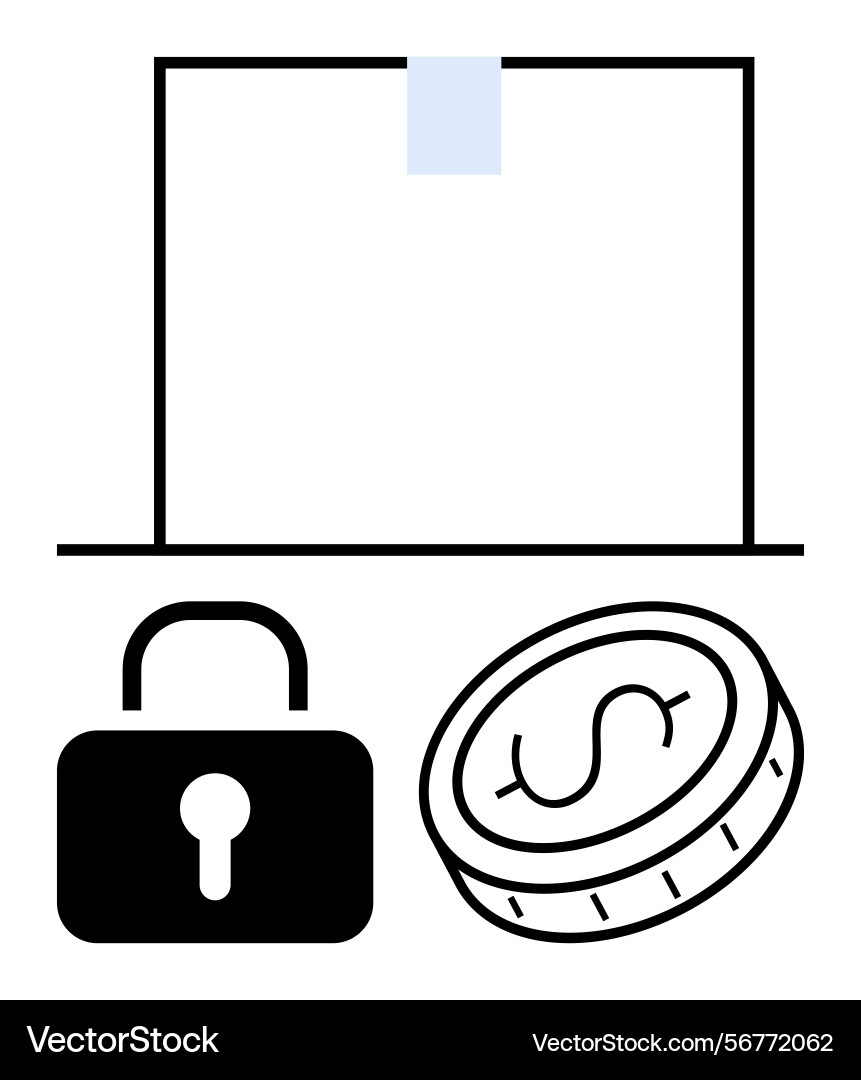 Digital security concept with screen lock Digital security concept with screen lock vector image