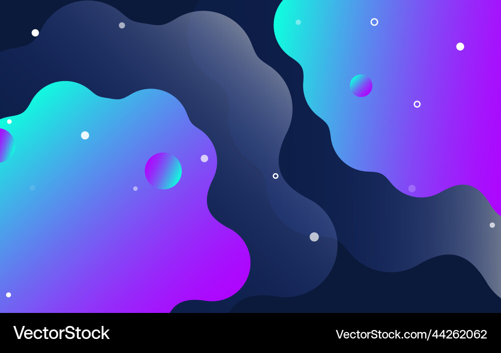 Floating liquid blobs abstract colorful banner Floating liquid blobs abstract colorful banner Vector Image