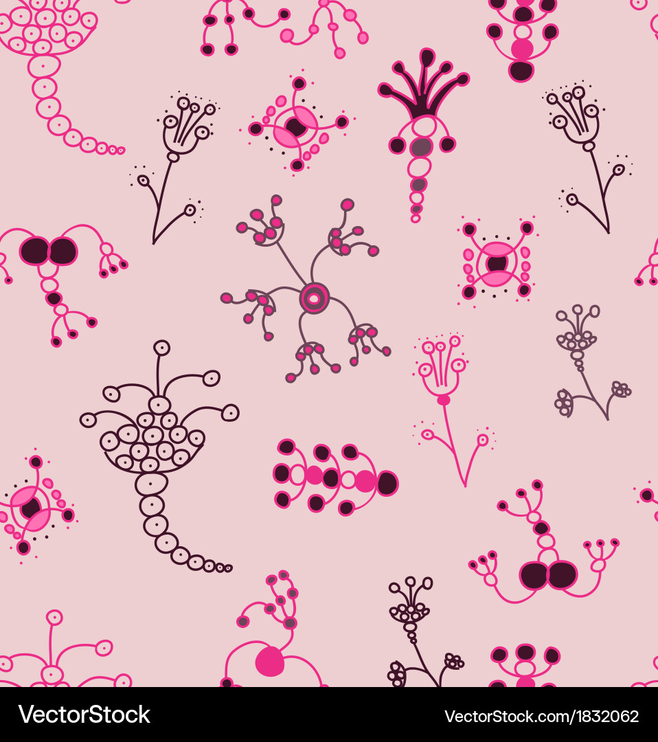 Hand draw abstract strange figure seamless pattern vector image