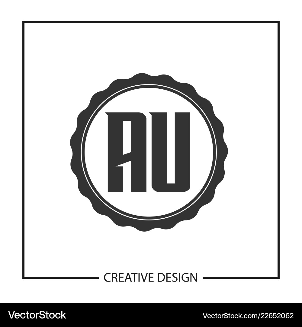 Initial letter au logo template design Initial letter au logo template design vector image
