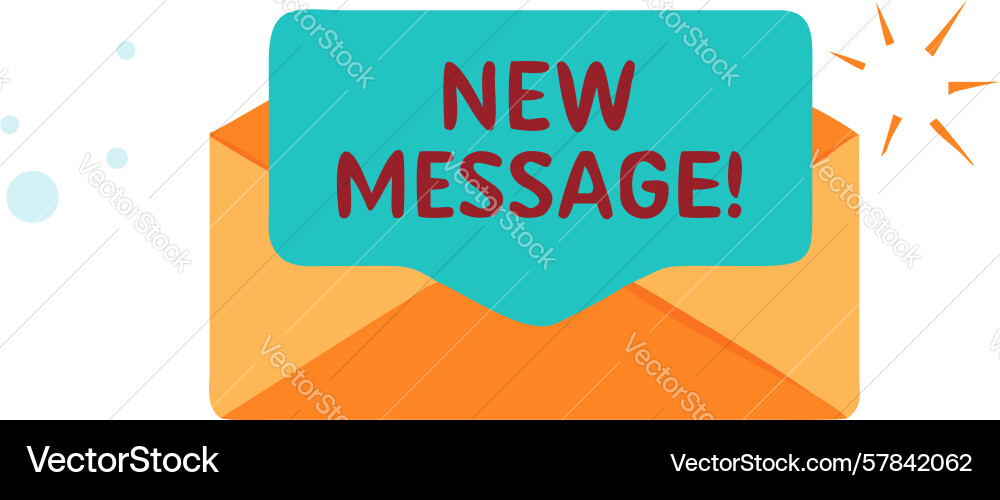 New message notification unread mail alert design vector image