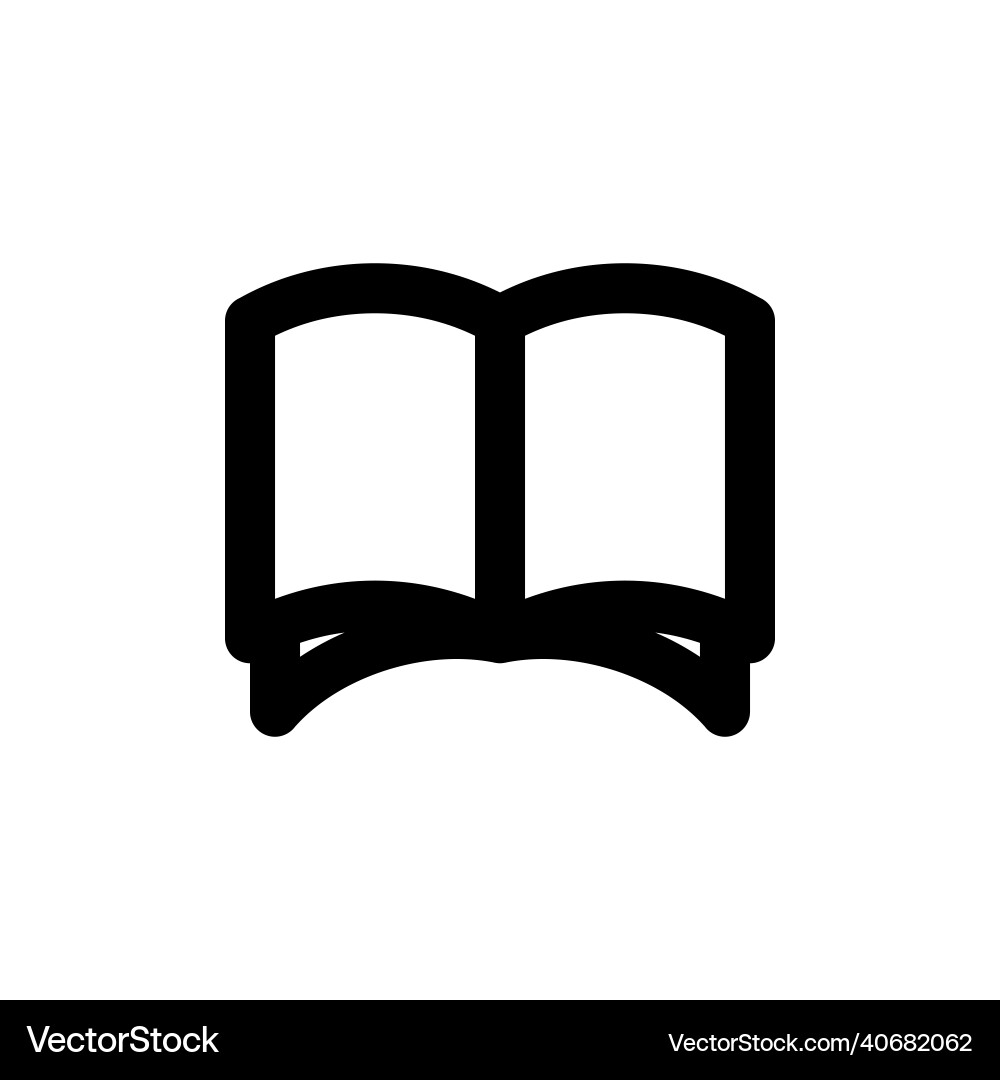 Open book simple web or mobile interface Open book simple web or mobile interface vector image