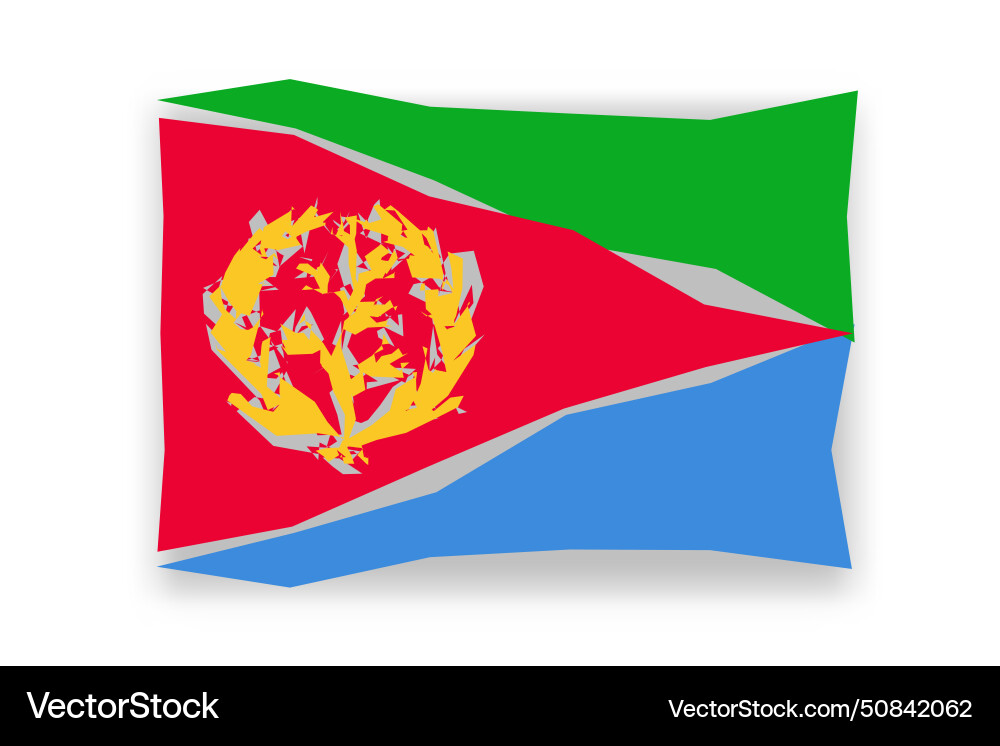 Papercut flag of eritrea Papercut flag of eritrea vector image