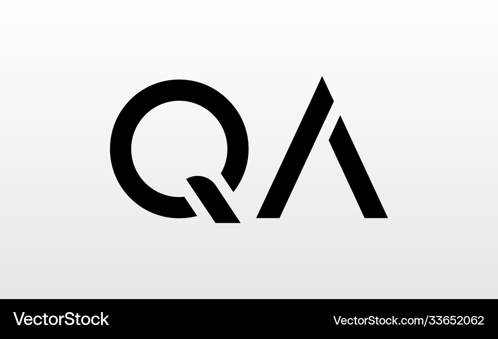 QA Initial Letter Logo - Modern & Minimal vector image