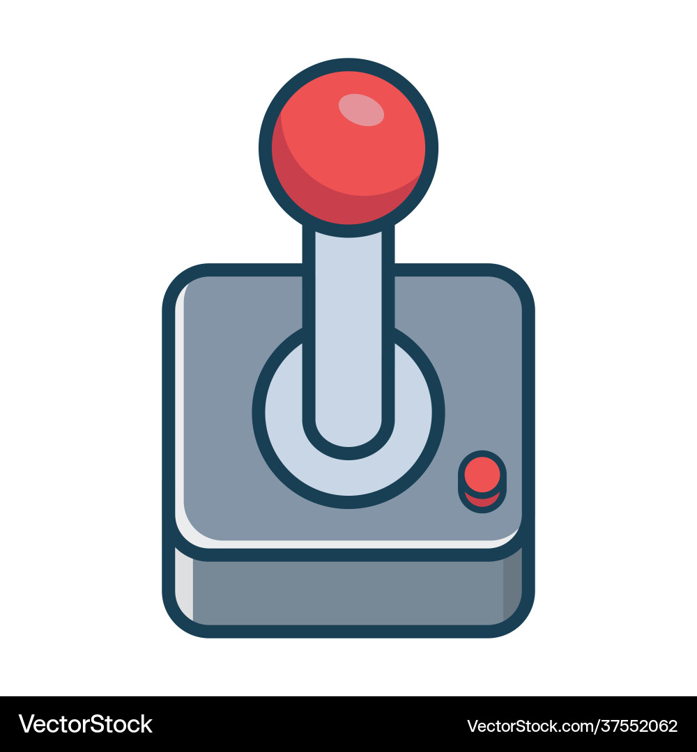 Retro joystick for playing on a computer vector image
