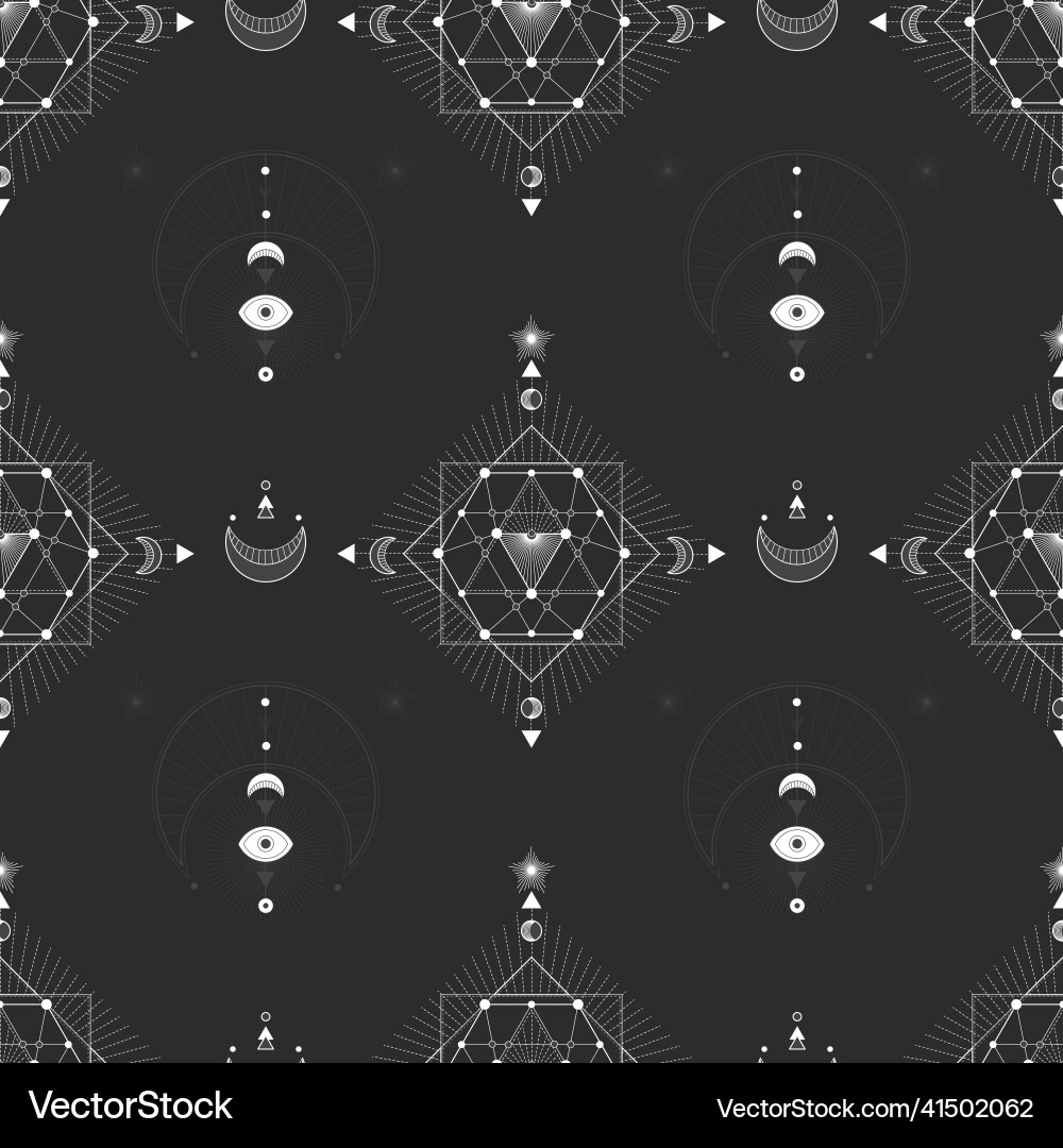 Seamless pattern with geometric symbols Vector Image