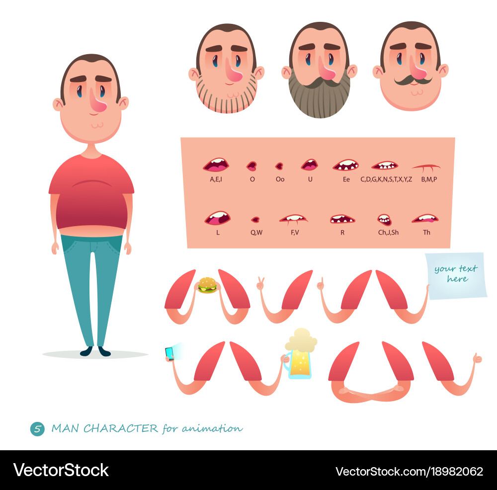 Set for character speaks animations Vector Image