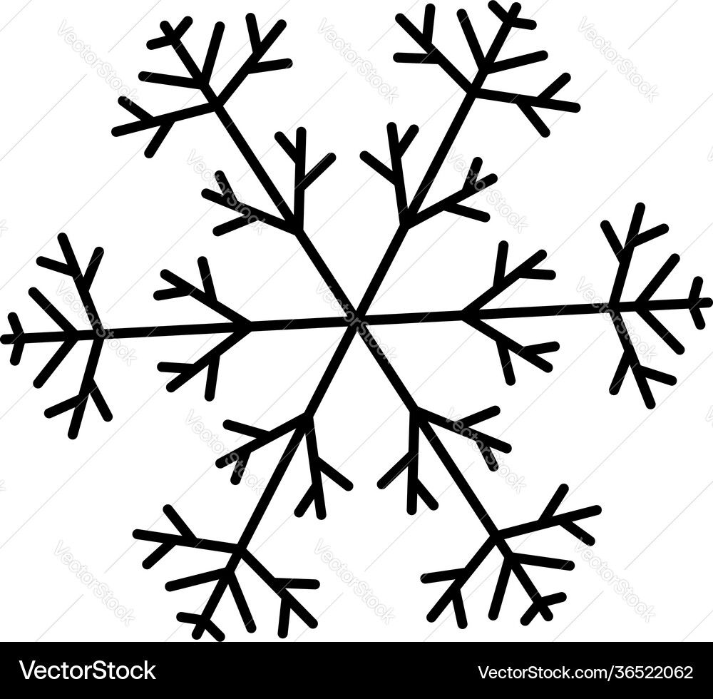 Snowflake icon vector image