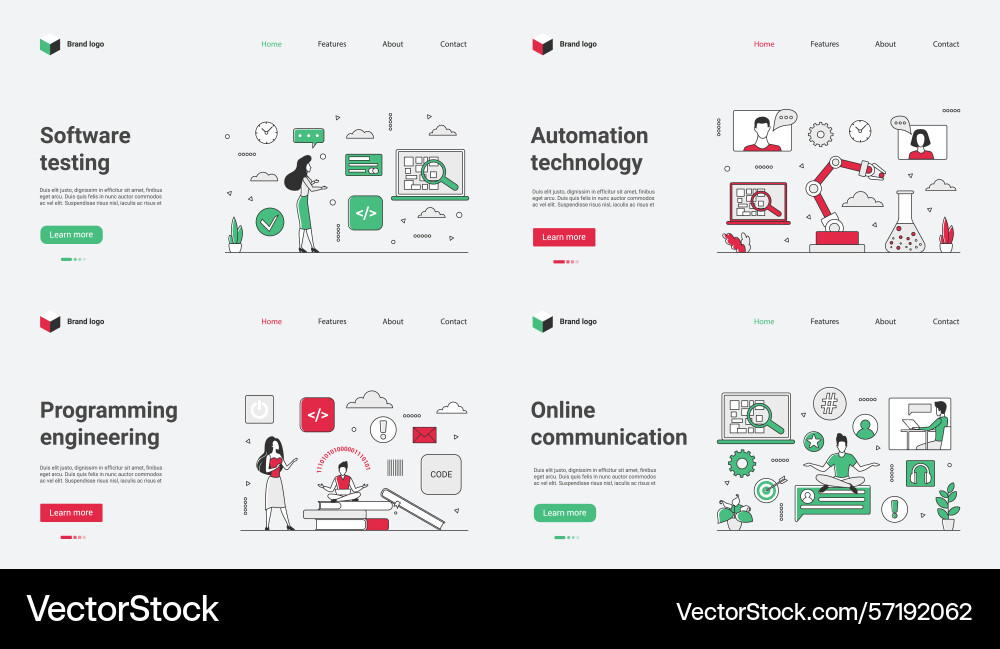 Software testing automation technology vector image