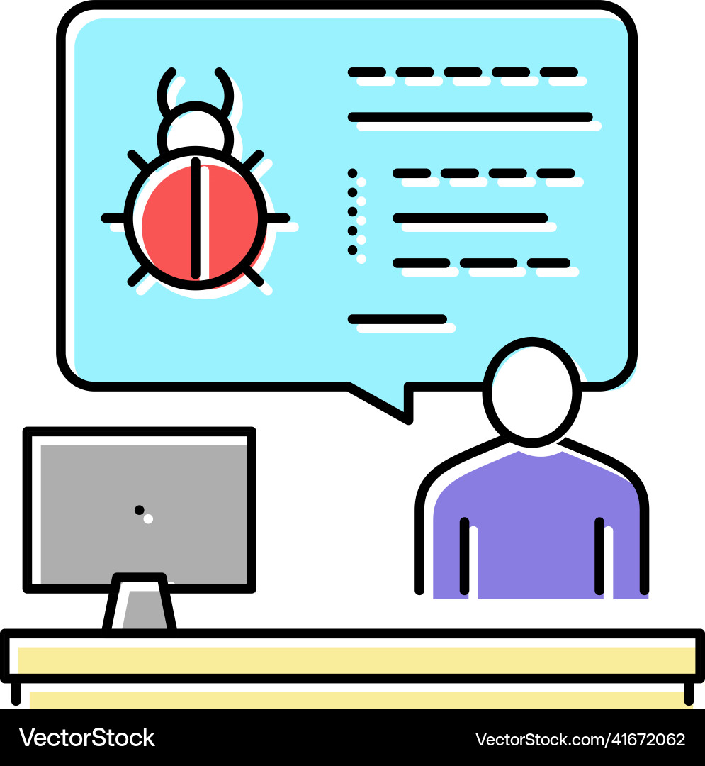Sysadmin information about virus color icon vector image