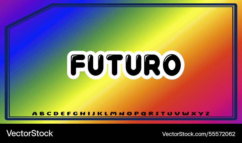 Text effects with editable colors and abstract vector image
