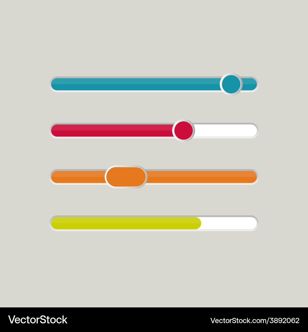 UI Slider Set - Progress & Loaders vector image