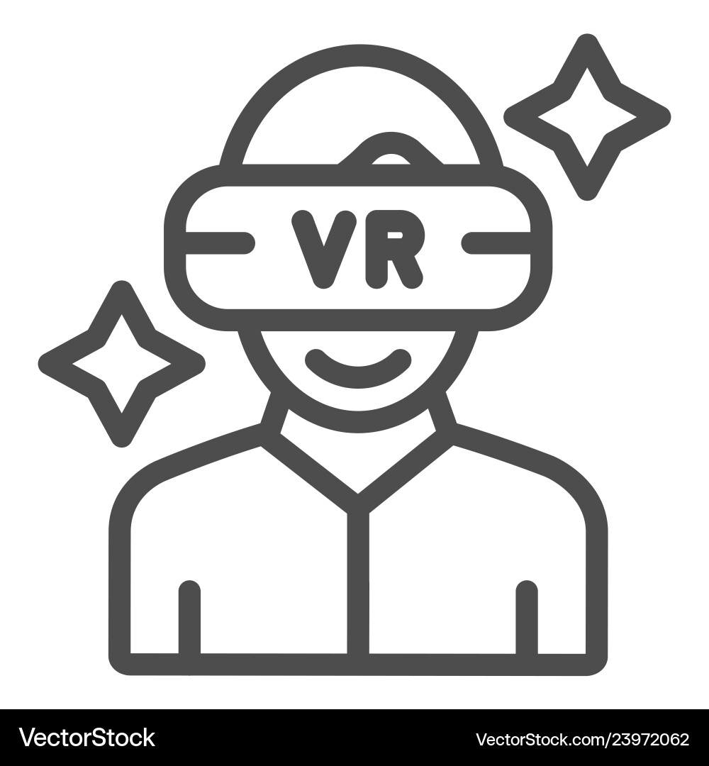 Virtuelle Realitätsmaske auf einem Typenzeilen-Symbol vr Virtuelle Realitätsmaske auf einem Typenzeilen-Symbol vr vektorbild