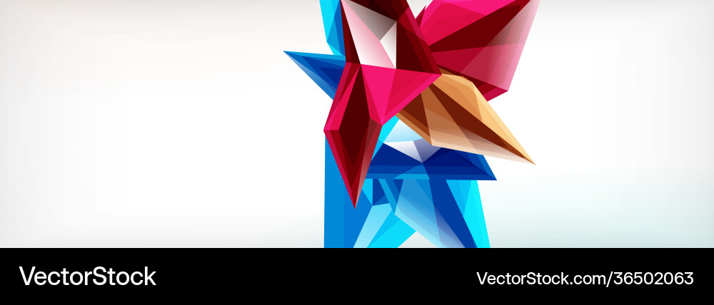 3d triangles and pyramids abstract Vector Image