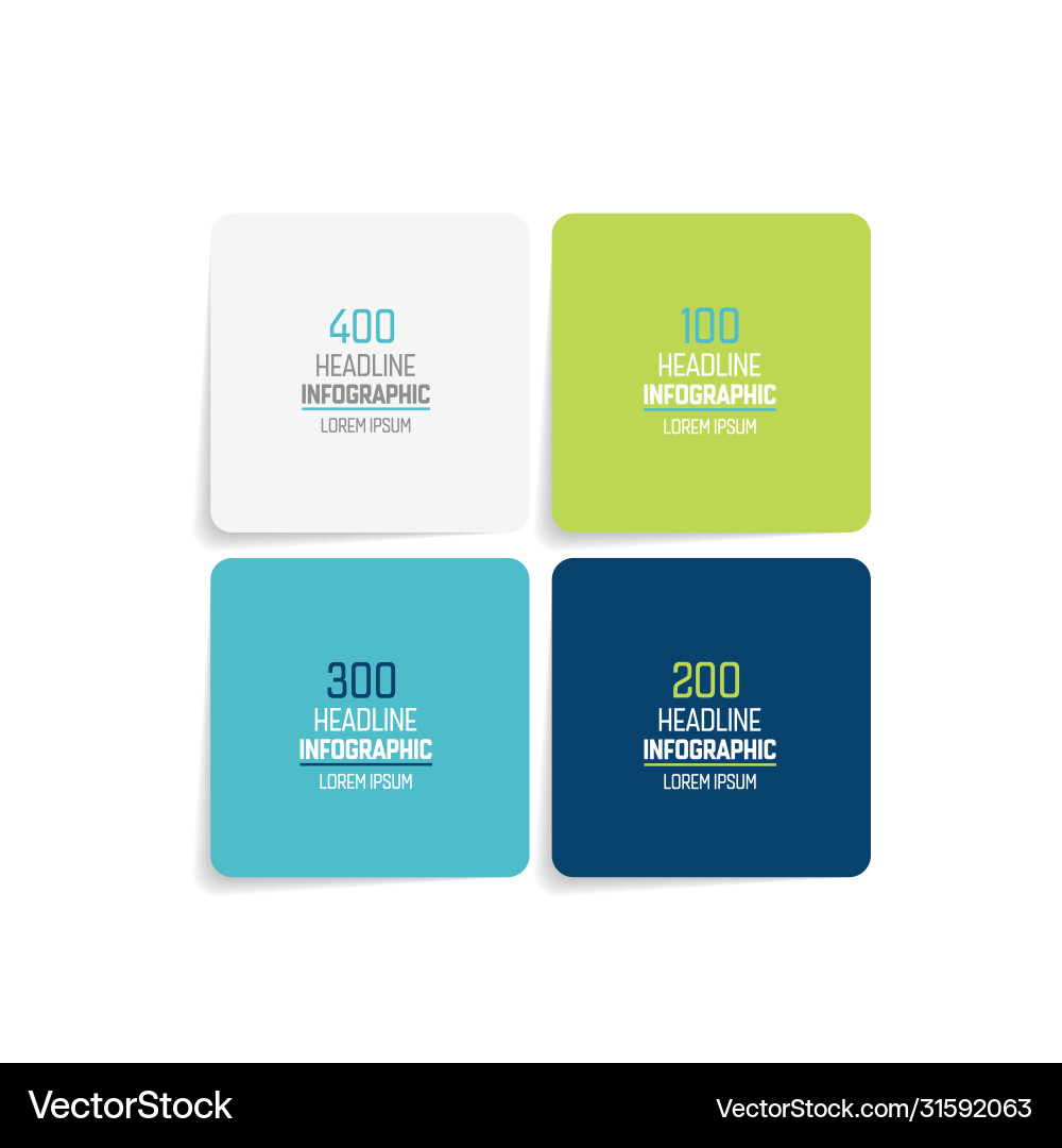 4 part chart scheme infographic 4 part chart scheme infographic vector image