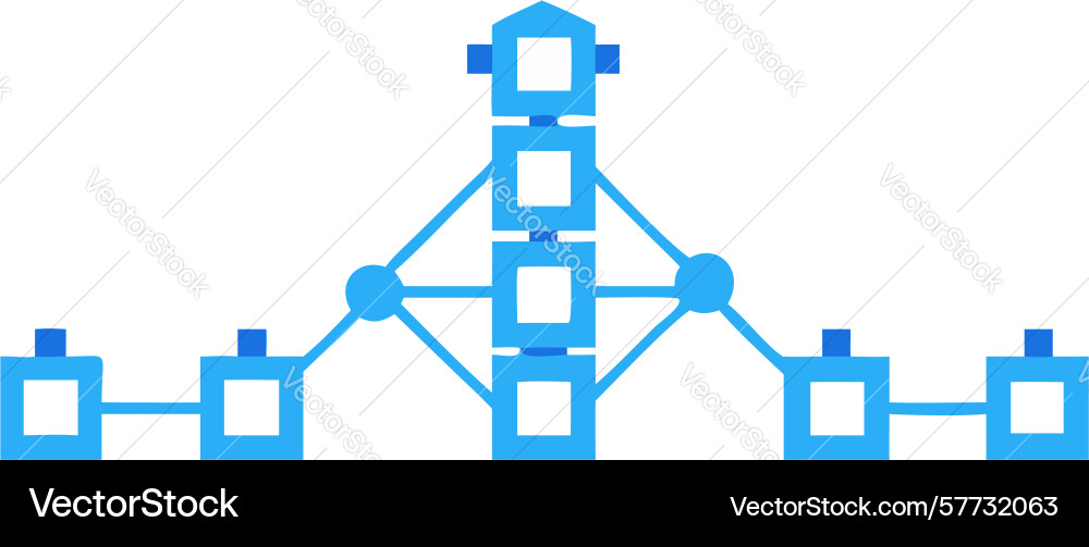 Abstract geometric network structure design vector image
