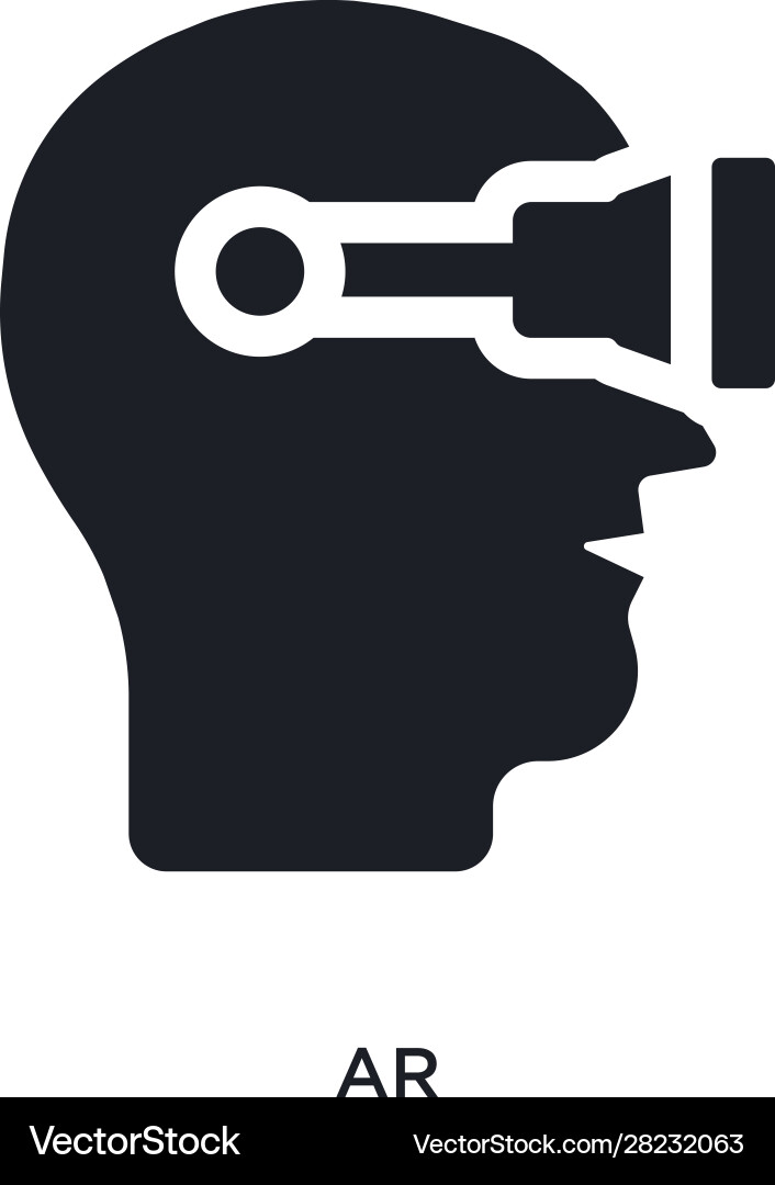 Black ar isolated icon simple element from Black ar isolated icon simple element from vector image