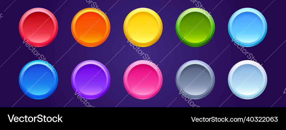 Bright Rounded Web Buttons vector image