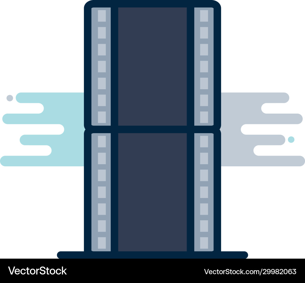 Camera strip line fill block style icon Vector Image