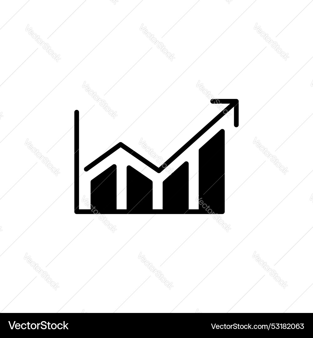 Chart histogram icon set finance graph diagram Vector Image