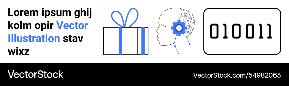 Combining artificial intelligence binary code vector image