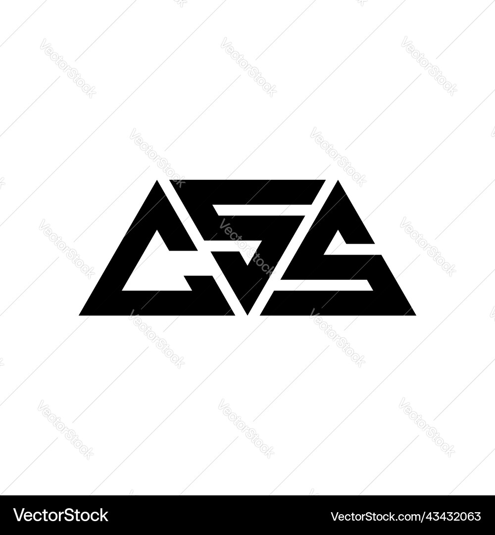Css triangle letter logo design Vector Image