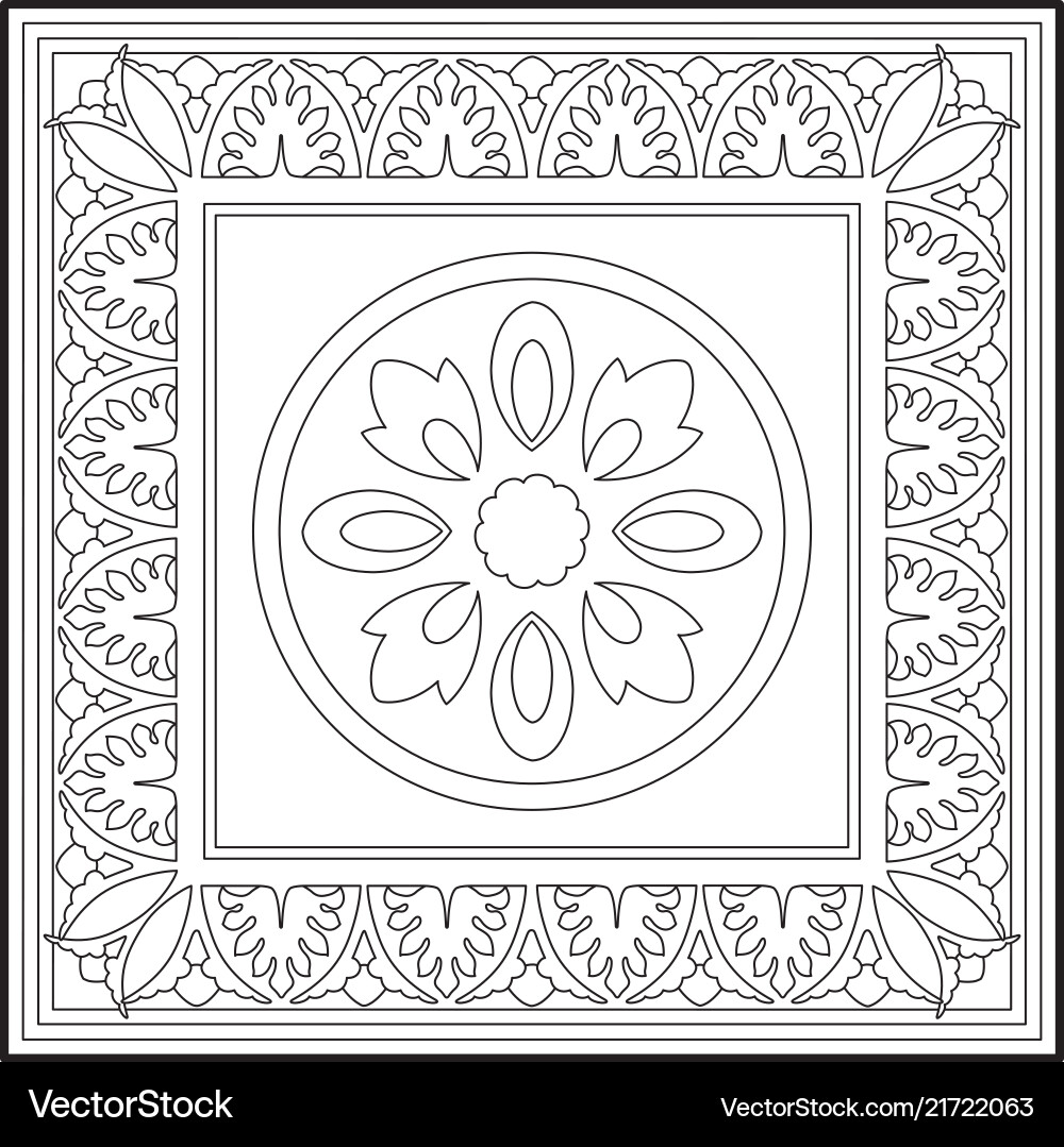 Drawing with circular pattern vector image