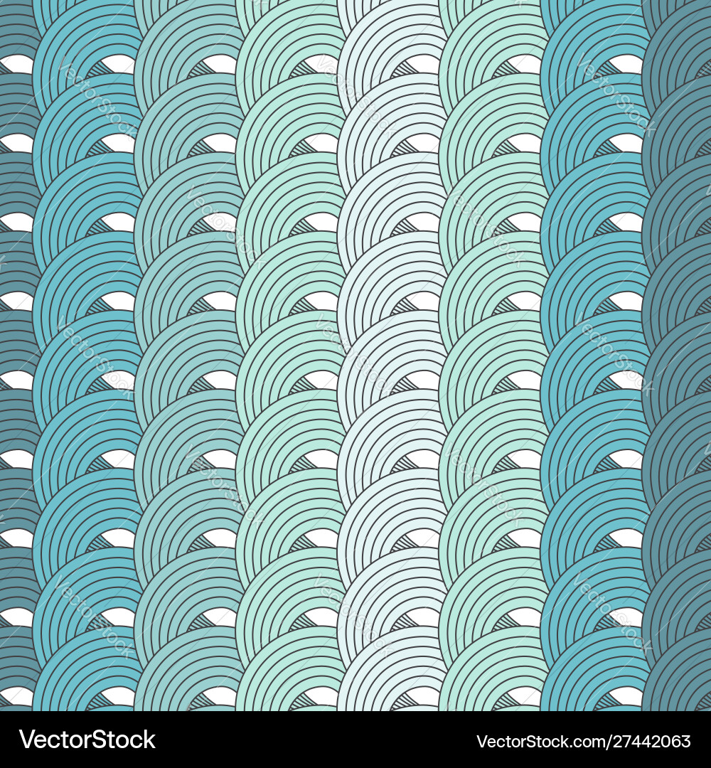 Elegant Loop Pattern - Teal & White vector image