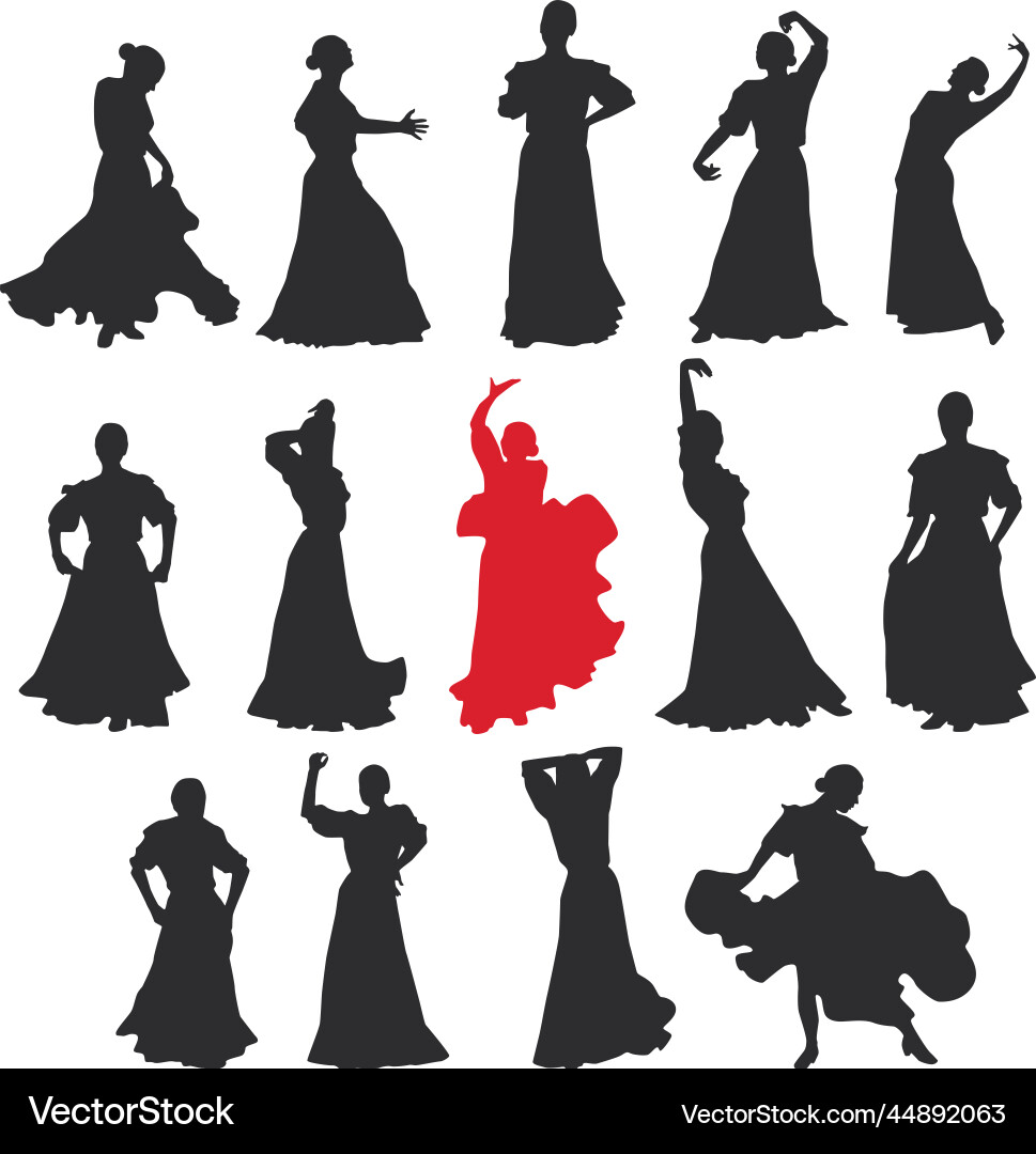 Frauen im Kleid bleiben tanzen Pose Frauen im Kleid bleiben tanzen Pose vektorbild