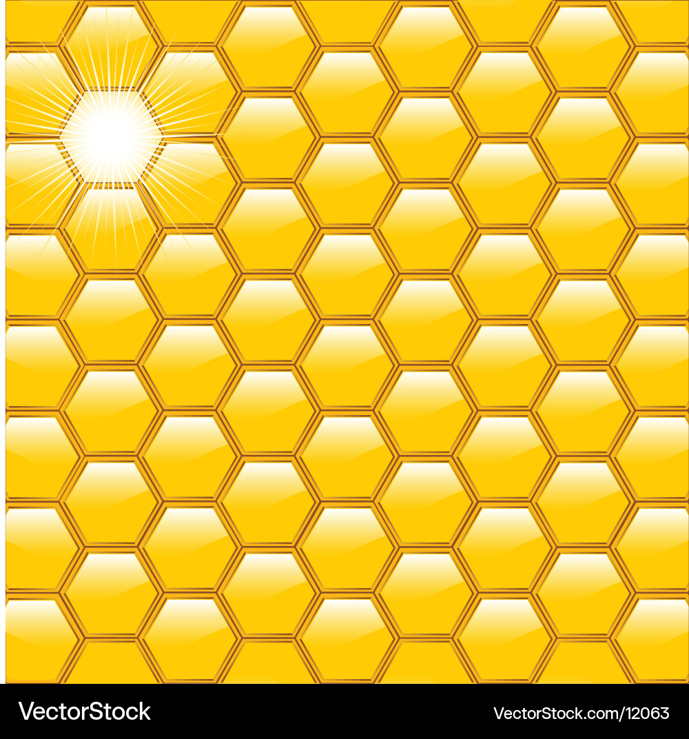 Glowing Honeycomb Pattern Vector Image