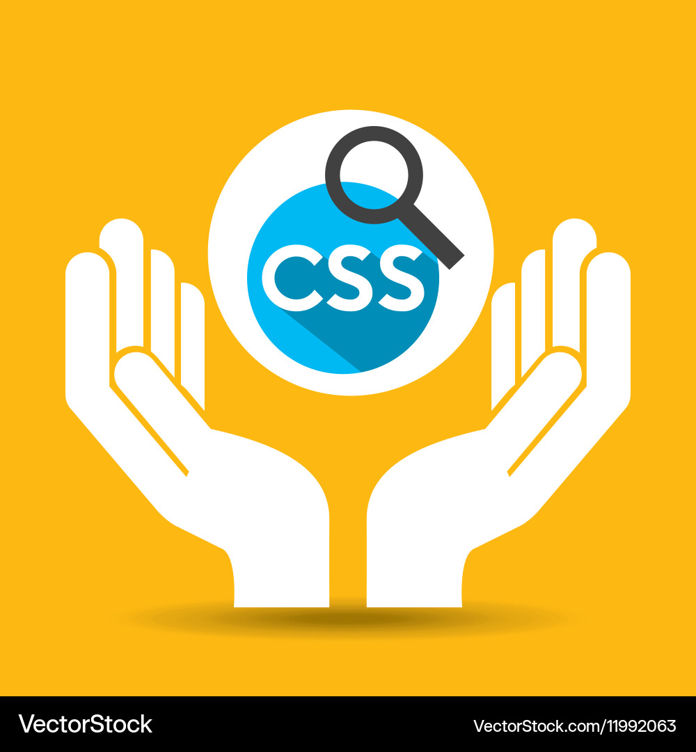 Hand optimization technology css language web vector image