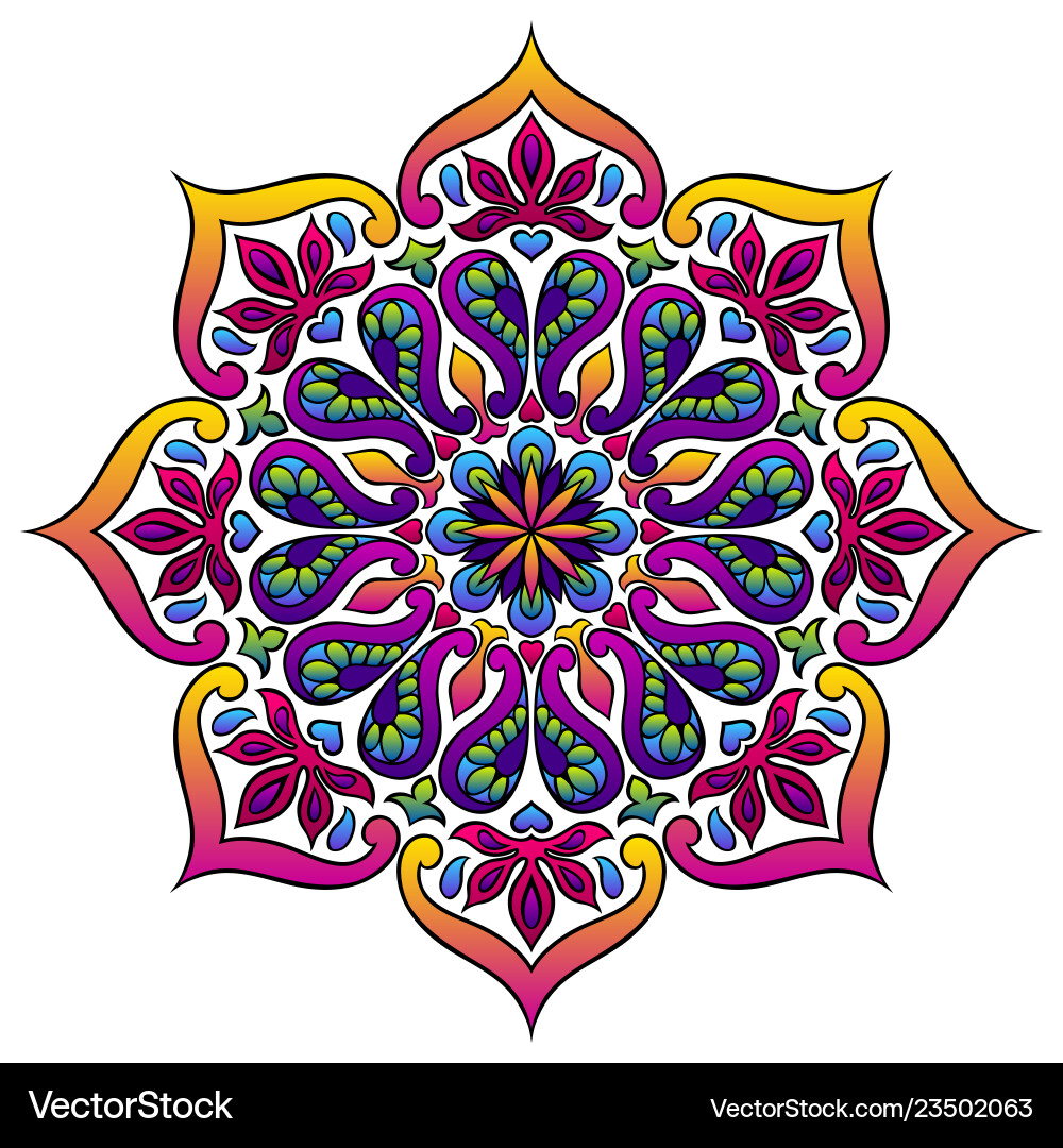Indische Ornament Mandala ethnischen Volksschmuck Indische Ornament Mandala ethnischen Volksschmuck vektorbild