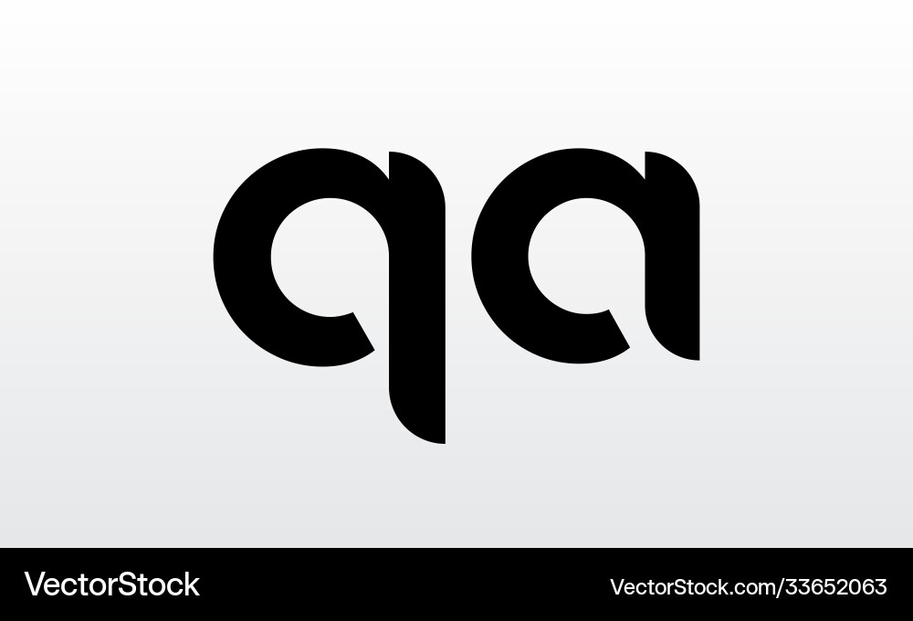 Initial letter qa logo design with creative Initial letter qa logo design with creative Vector Image