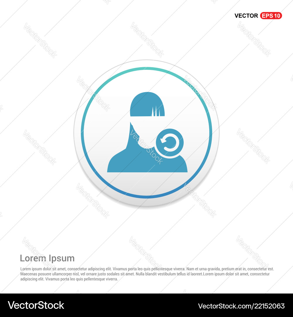 Reload user icon hexa white background Reload user icon hexa white background vector image