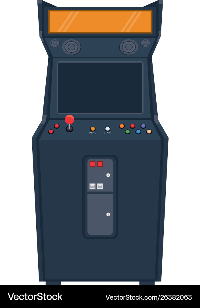 Retro arcade videogame classic console Royalty Free Vector