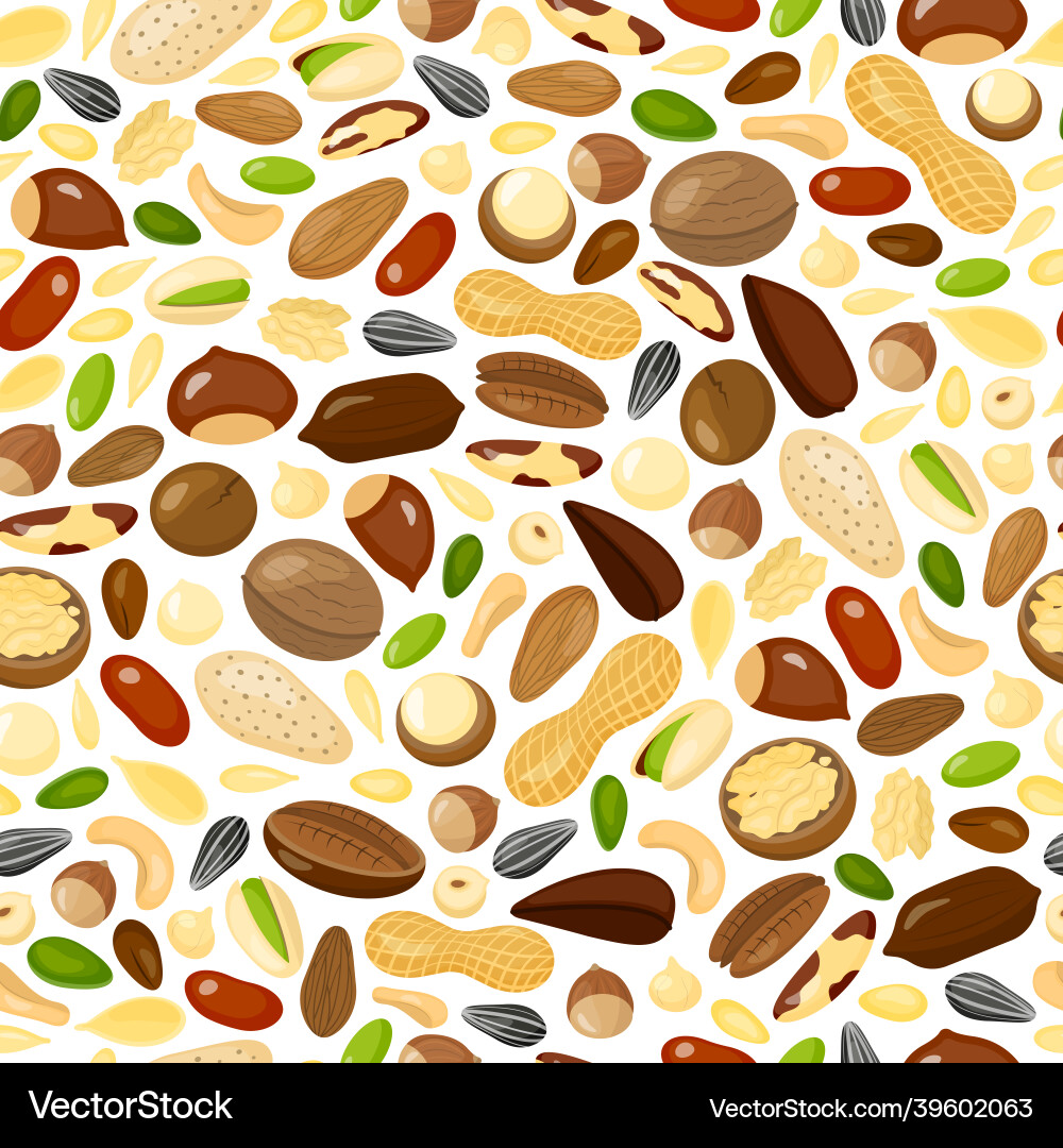 Seamless pattern with nuts Seamless pattern with nuts vector image