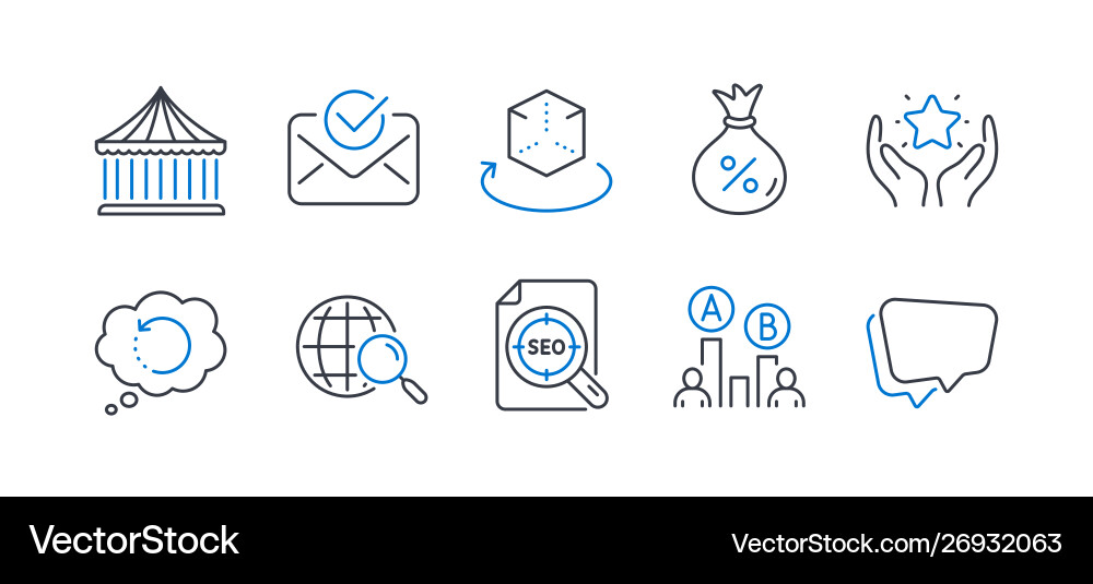 Set technology icons such as web search Vector Image