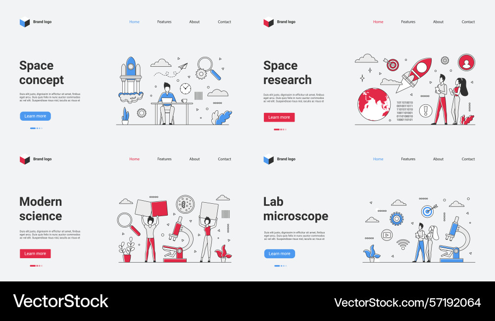 A comprehensive set of web templates for flat A comprehensive set of web templates for flat vector image