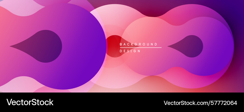Abstract shapes overlap creating vibrant pinks Abstract shapes overlap creating vibrant pinks Vector Image